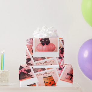 Halloween Collage Soft Feminine Wrapping Paper