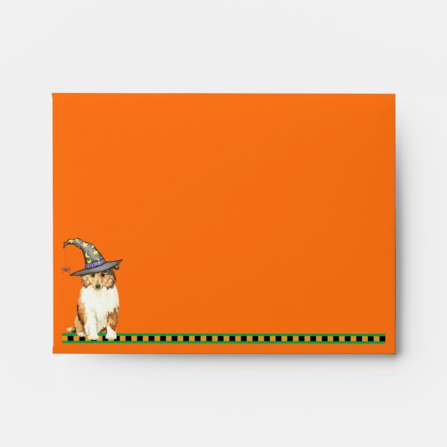 Halloween Collie Envelope (Front)