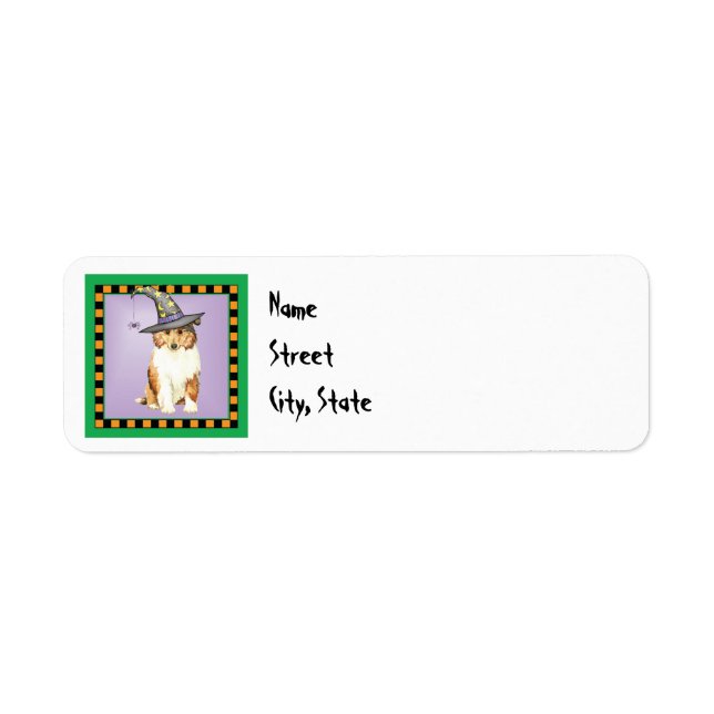 Halloween Collie Return Address Label (Front)