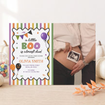 Halloween Colourful Baby Shower Party Invitation