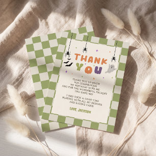Halloween Colourful Birthday Thank You Card