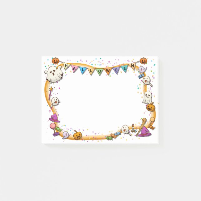 Halloween Colourful Frame Post-it Notes (Front)
