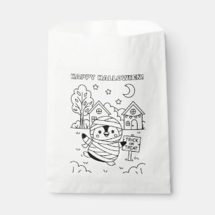 Halloween Colouring Kids Activity Mummy Penguin Favour Bag