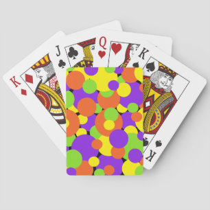 Halloween Colours Circles Playing Cards