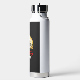 Halloween Coming Dancing Skeletons Haunted Castle  Water Bottle
