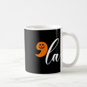 Halloween Comma La Funny Pumpkin Kamala Harris Pre Coffee Mug