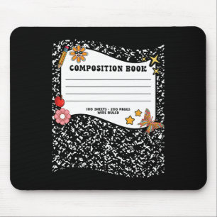 Halloween Composition Book Notebook Funny Teacher Mouse Pad