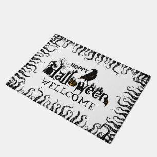 Halloween Concept Design With Spooky Swirls Doormat