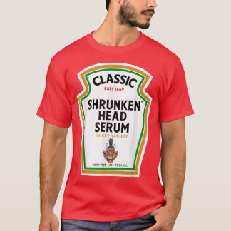Halloween Condiment Bottle Shrunken Head Serum Po T-Shirt