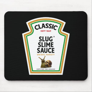 Halloween Condiment Sauce Bottle Slug Slime Sauce Mouse Pad