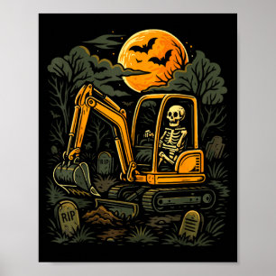Halloween construction worker costume boys ghost poster