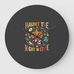 Halloween Cool Jack Lantern Large Clock