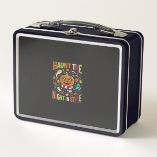 Halloween Cool Jack Lantern Metal Lunch Box
