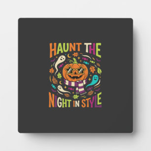 Halloween Cool Jack Lantern Plaque