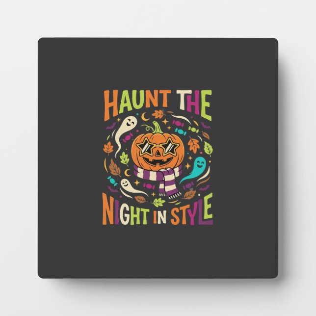 Halloween Cool Jack Lantern Plaque (Front)