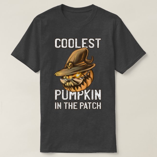 Halloween Coolest Pumpkin in the Patch 528 T-Shirt (Design Front)