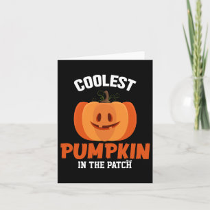 Halloween Coolest Pumpkin In The Patch Boys Girls Card