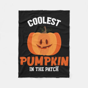 Halloween Coolest Pumpkin In The Patch Boys Girls Fleece Blanket
