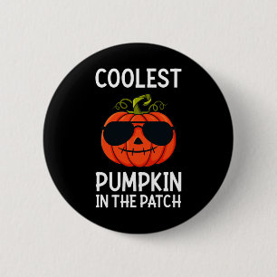 Halloween Coolest Pumpkin In The Patch Fun Boys Gi 6 Cm Round Badge