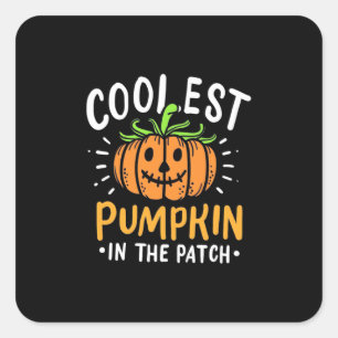 Halloween Coolest Pumpkin In The Patch Square Sticker
