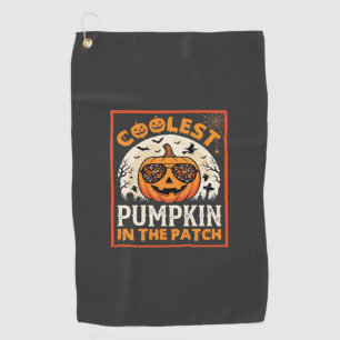Halloween Coolest Pumpkin in the Patch Sunglasses Golf Towel
