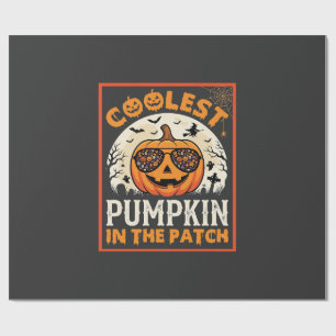 Halloween Coolest Pumpkin in the Patch Sunglasses Wrapping Paper