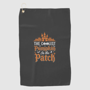 Halloween Coolest Pumpkin in the Patch Vintage Des Golf Towel