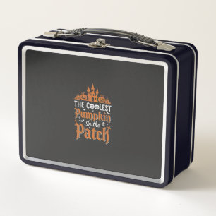 Halloween Coolest Pumpkin in the Patch Vintage Des Metal Lunch Box