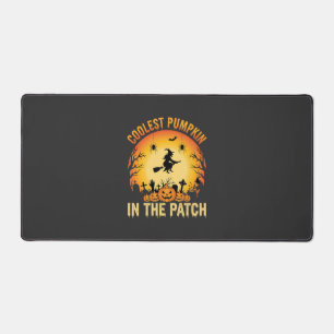 Halloween Coolest Pumpkin in the Patch Witch Desig Desk Mat
