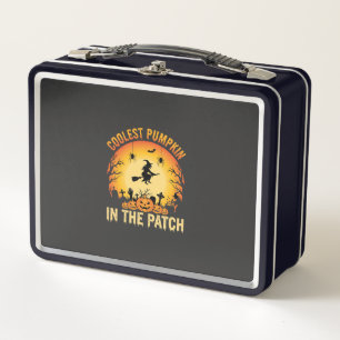 Halloween Coolest Pumpkin in the Patch Witch Desig Metal Lunch Box