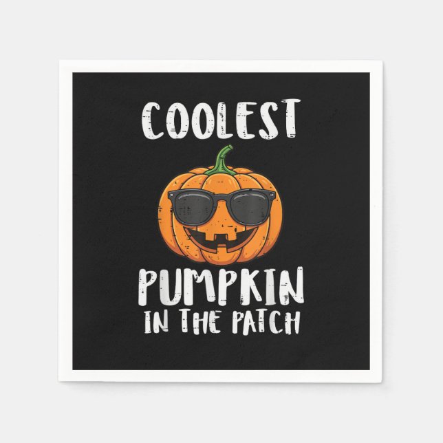 Halloween Coolest Pumpkin Patch Costume Men Boys K Napkin (Front)