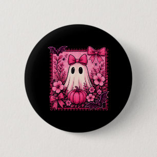 Halloween Coquette Bow Cute Ghost Floral Girl 6 Cm Round Badge