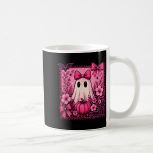 Halloween Coquette Bow Cute Ghost Floral Girl Coffee Mug
