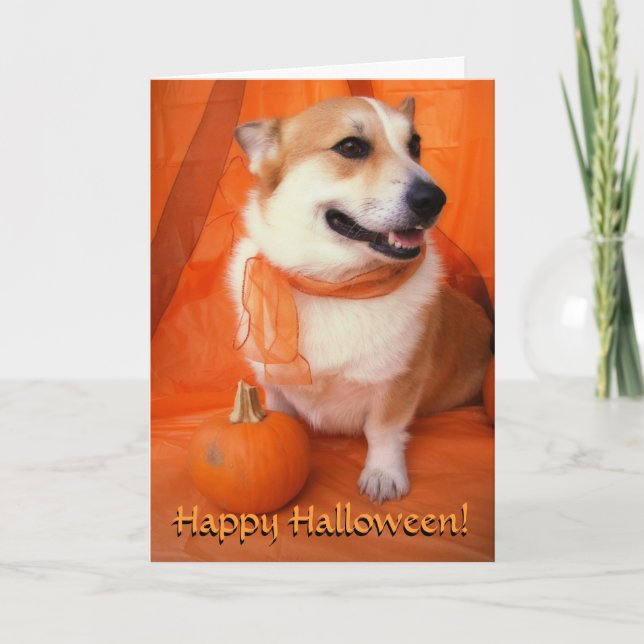 Halloween Corgi Card (Front)