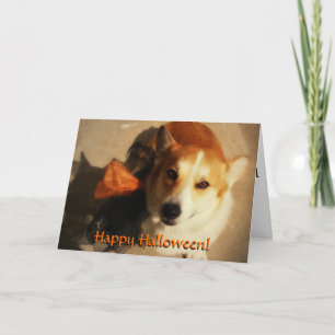 Halloween Corgi Card