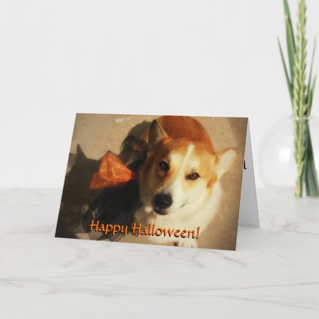 Halloween Corgi Card (Front)