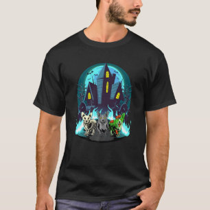 Halloween Corgis Zombie Skeleton Black Corgi Dog P T-Shirt