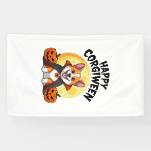 Halloween Corgiween, Spooky Corgi Dog Banner