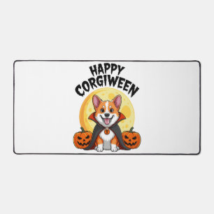 Halloween Corgiween, Spooky Corgi Dog Desk Mat