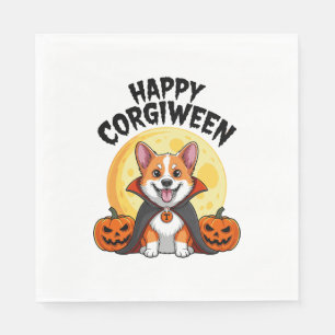 Halloween Corgiween, Spooky Corgi Dog Napkin