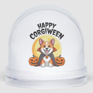 Halloween Corgiween, Spooky Corgi Dog Snowglobe