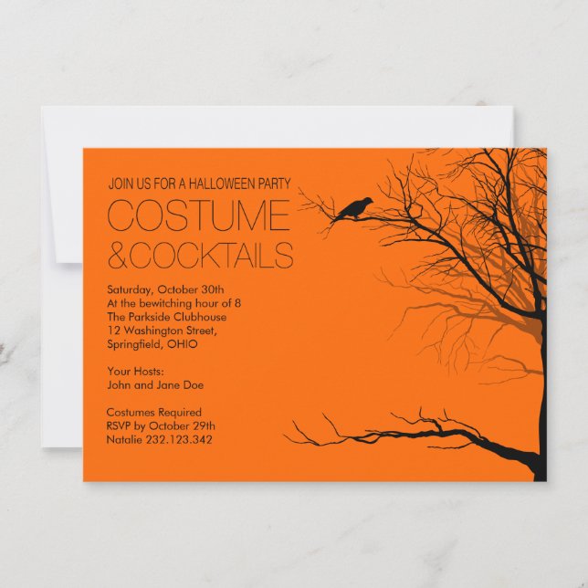 Halloween Costume and Cocktails Invitation (Front)