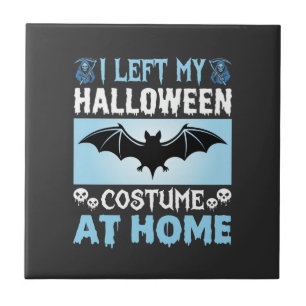 Halloween Costume At Home Funny Bat Design Ceramic Tile
