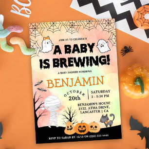 Halloween Costume Baby Shower Party Invitation
