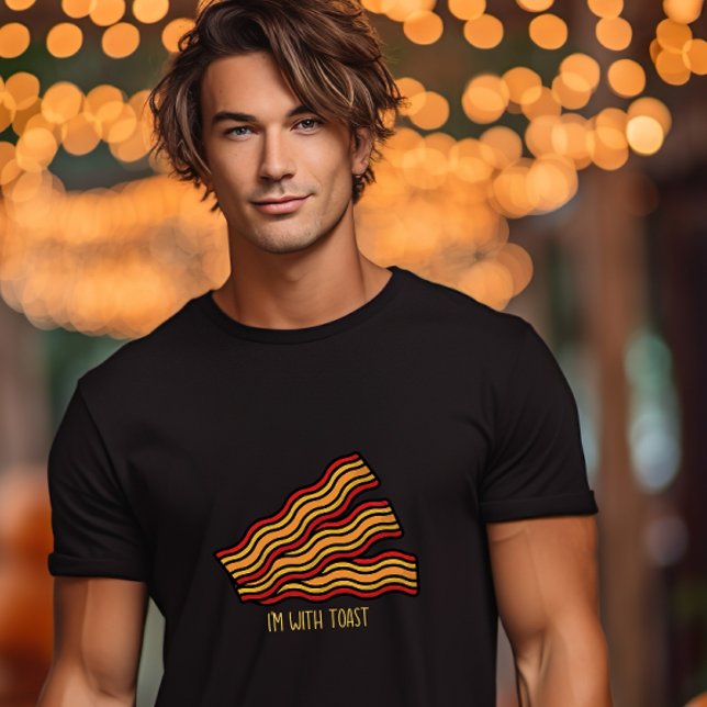 Halloween costume bacon im with toast funny couple T-Shirt (Creator Uploaded)