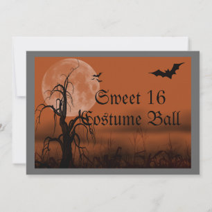 Halloween Costume Ball Sweet Sixteen Invitation