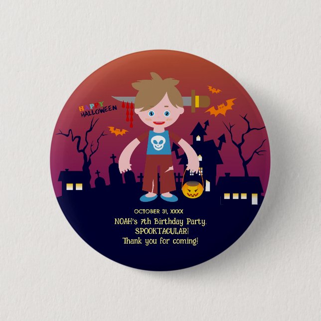 Halloween Costume Boy Birthday Party  6 Cm Round Badge (Front)