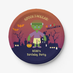 Halloween Costume Boy Birthday Party Paper Plate