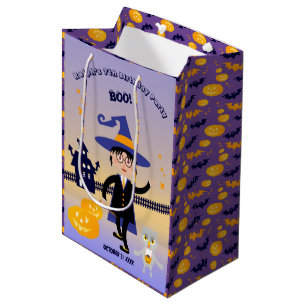 Halloween Costume Boy Wizard Birthday Party  Medium Gift Bag