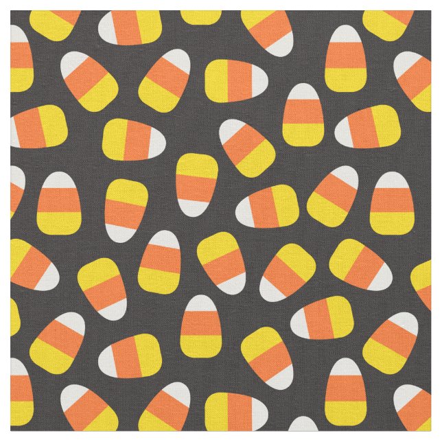 Halloween Costume Candy Corn Patterned Fabric (Close Up)